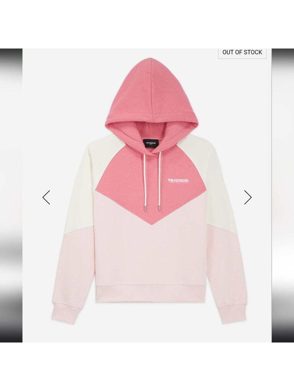 The Kooples Pink and Ecru Hoodie (S)